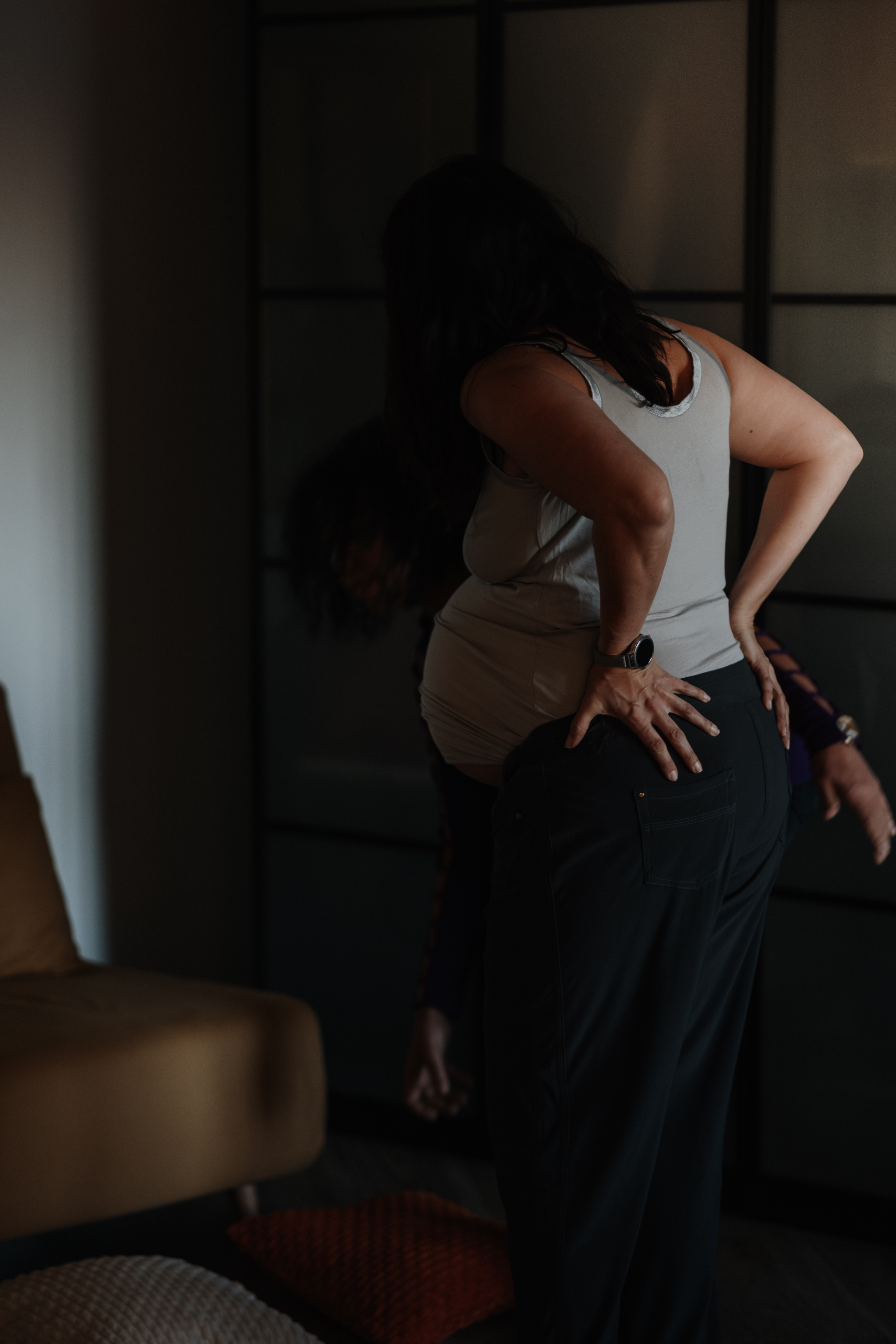 Ruhiger Moment während der Geburt, geschützte Atmosphäre im südlichen Schleswig-Holstein