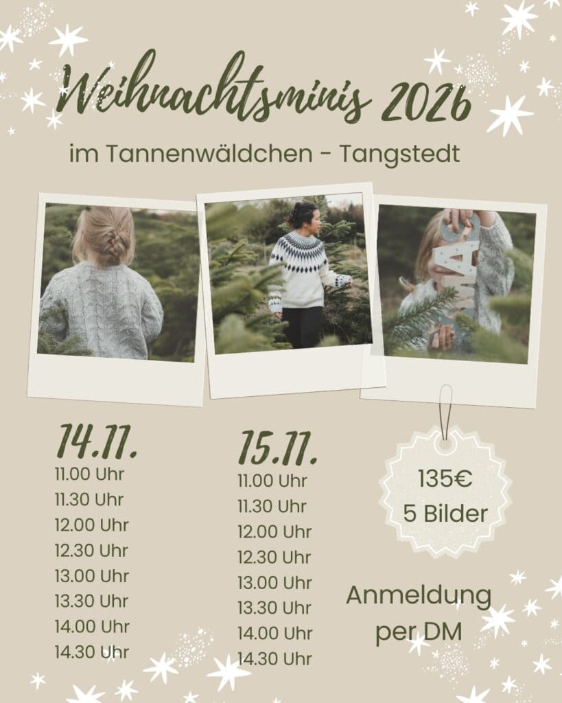 Termine für die Weihnachtsminis 2026 im Tannenwäldchen in Tangstedt